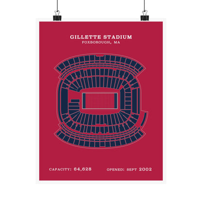 Gillette Stadium Poster | Classic Border
