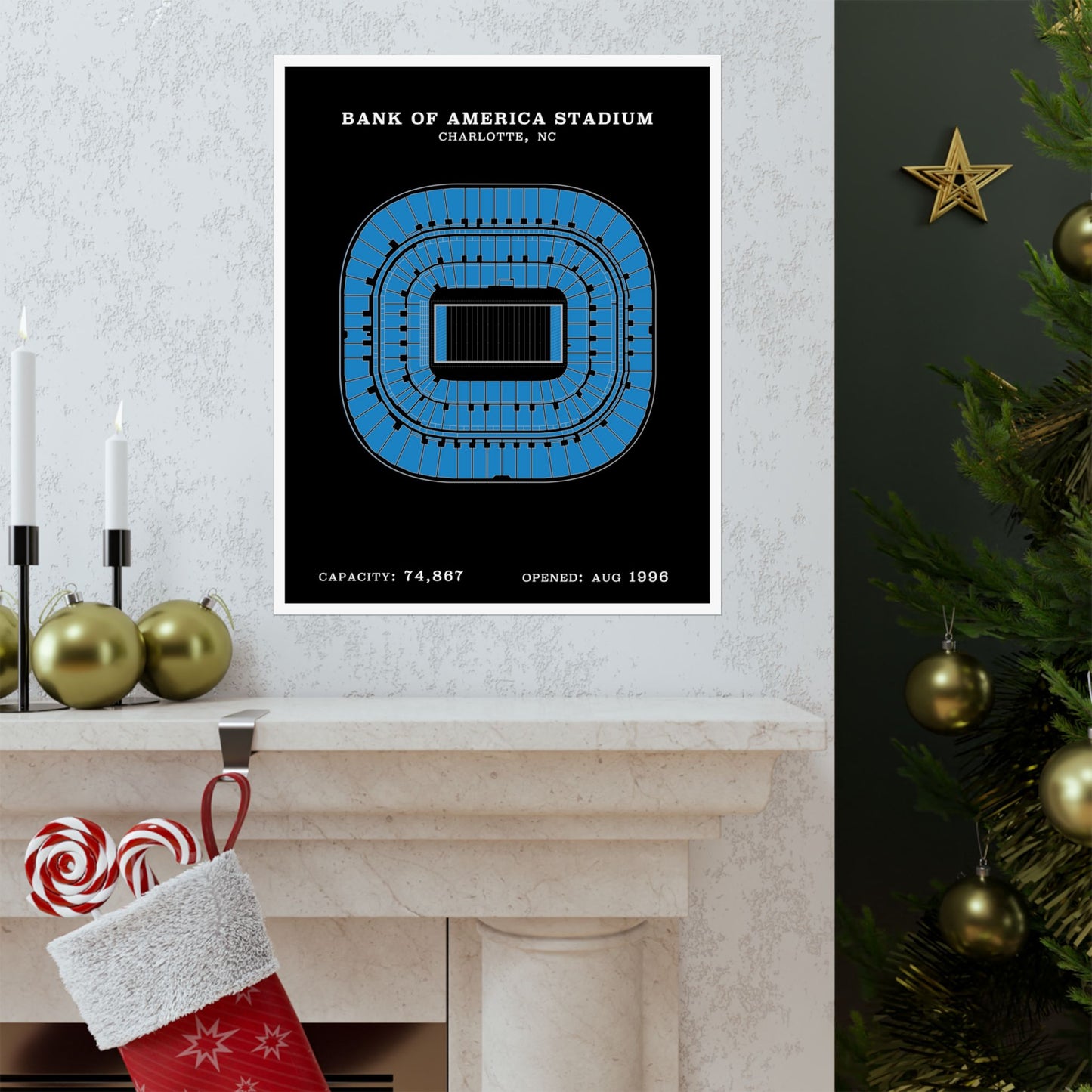 Bank of America Stadium Poster | Classic Border