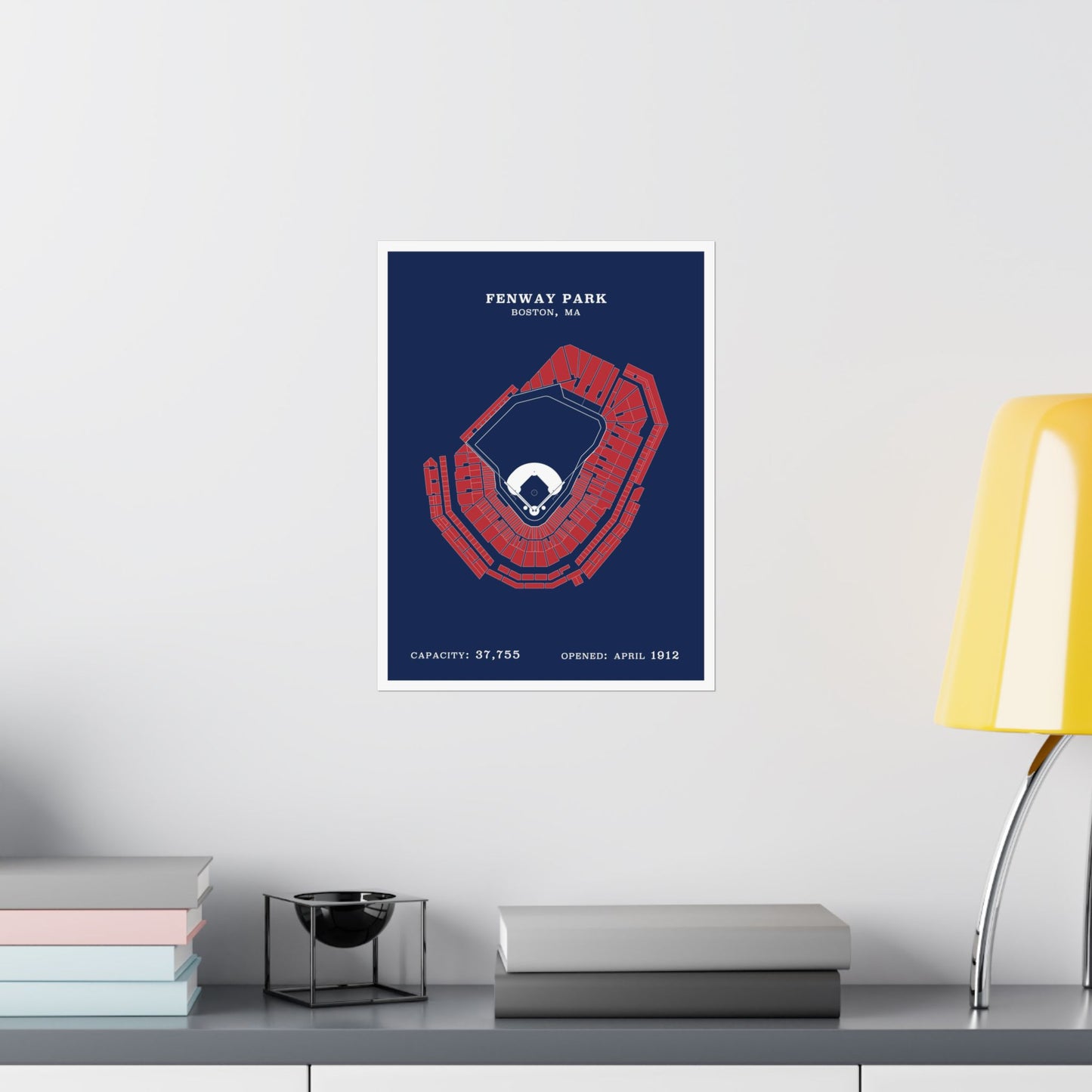 Fenway Park Stadium Poster | Classic Border