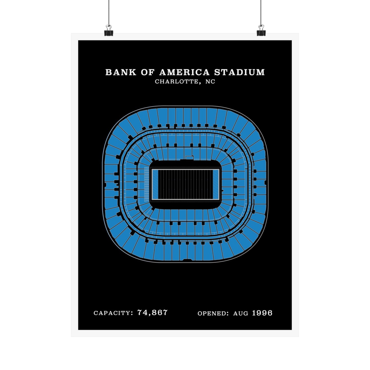 Bank of America Stadium Poster | Classic Border