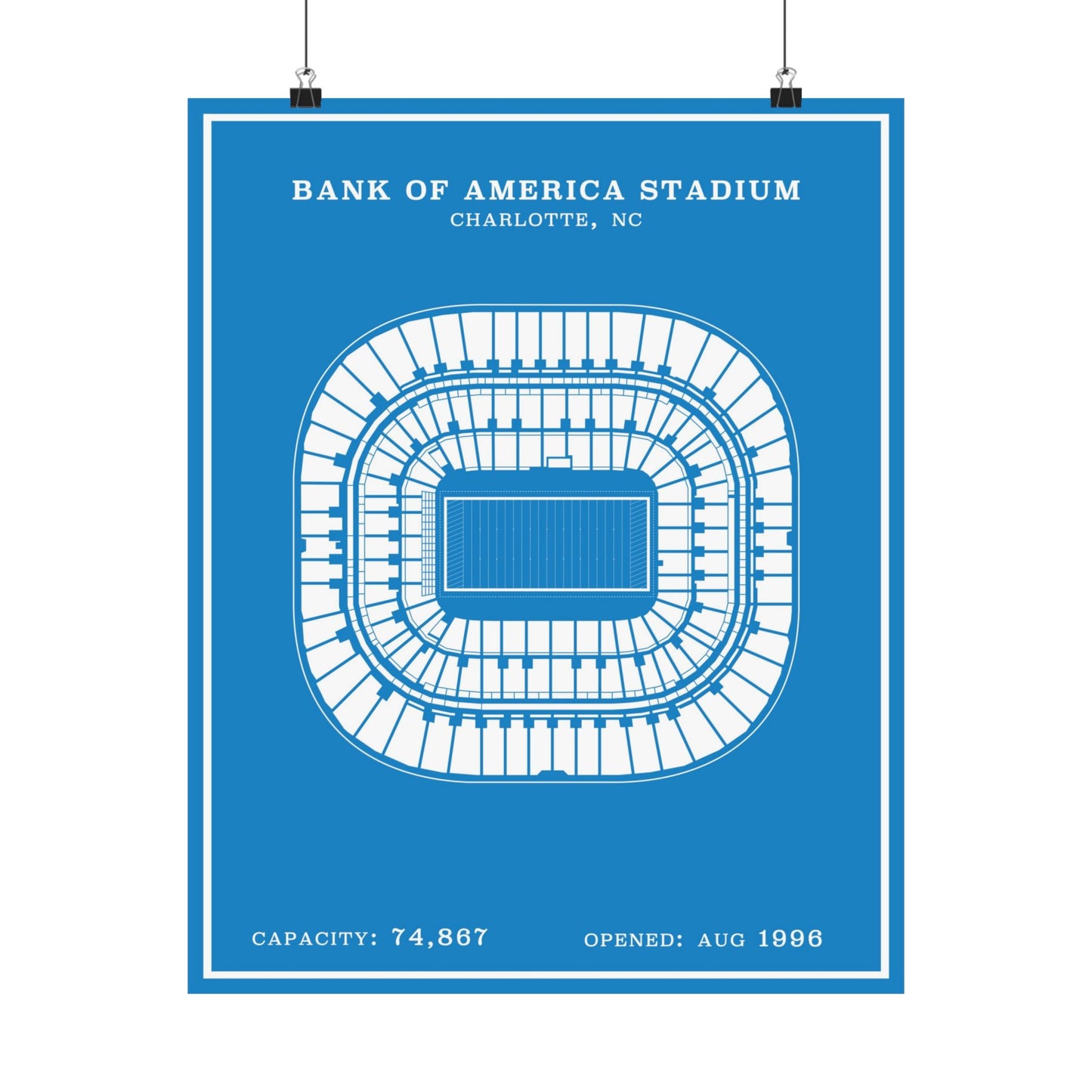 Bank of America Stadium Poster | Modern Border