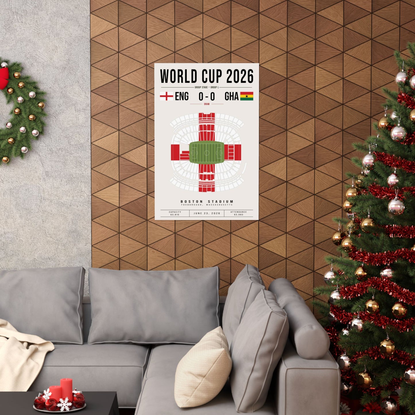 England vs. Ghana World Cup Soccer Poster | ENG Flag Wall Art