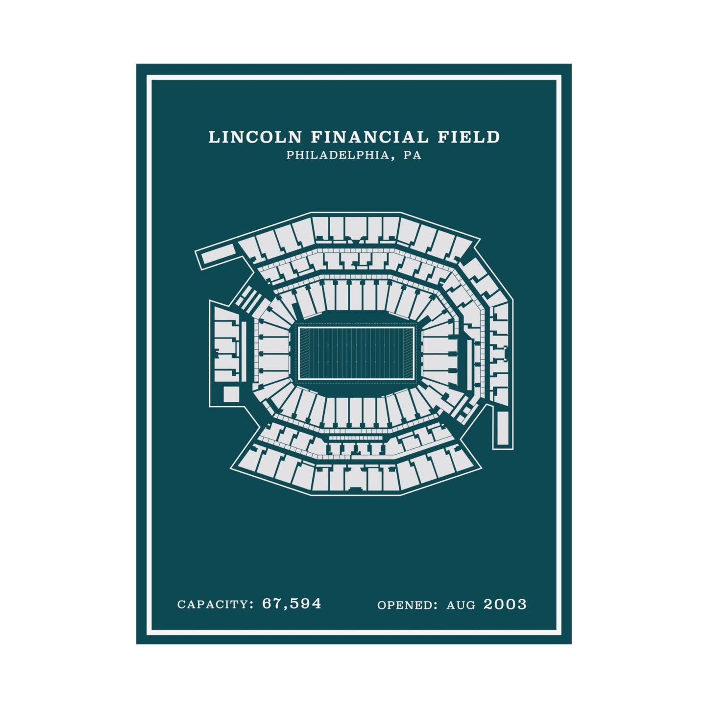 Lincoln Financial Stadium Poster | Modern Border