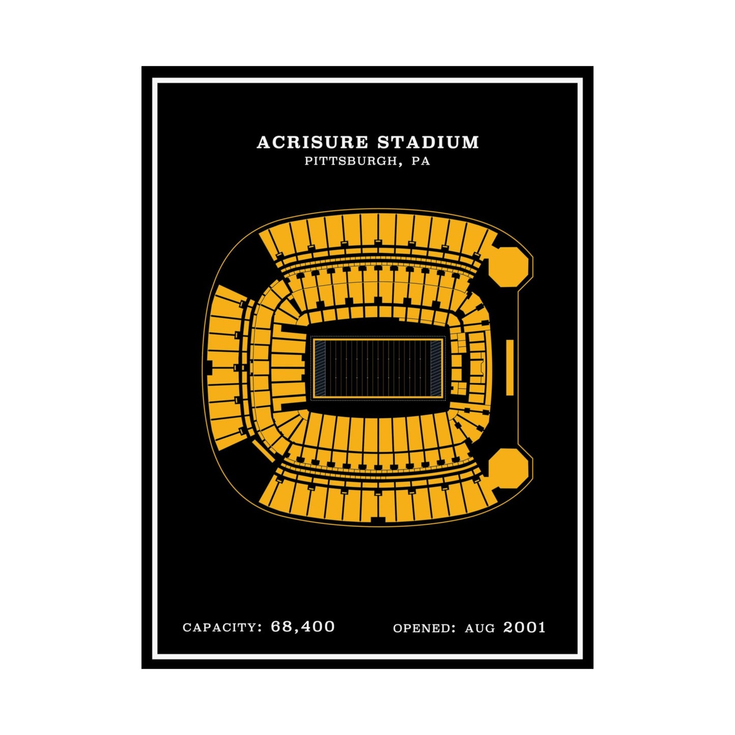 Acrisure Stadium Poster | Modern Border