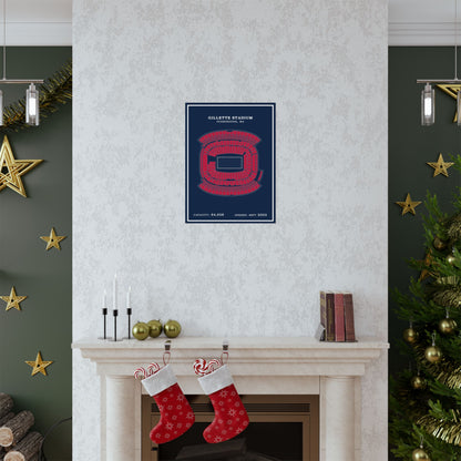 Gillette Stadium Poster | Modern Border