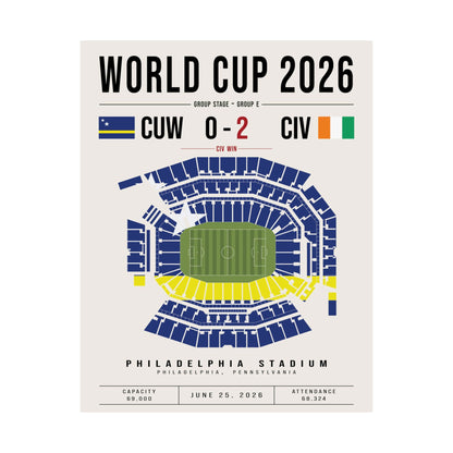 Curaçao vs. Ivory Coast World Cup Match Poster
