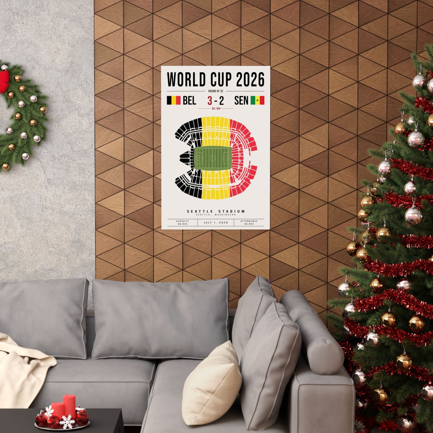 Belgium vs. Senegal World Cup Match Poster