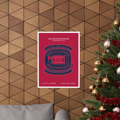 Gillette Stadium Poster | Classic Border