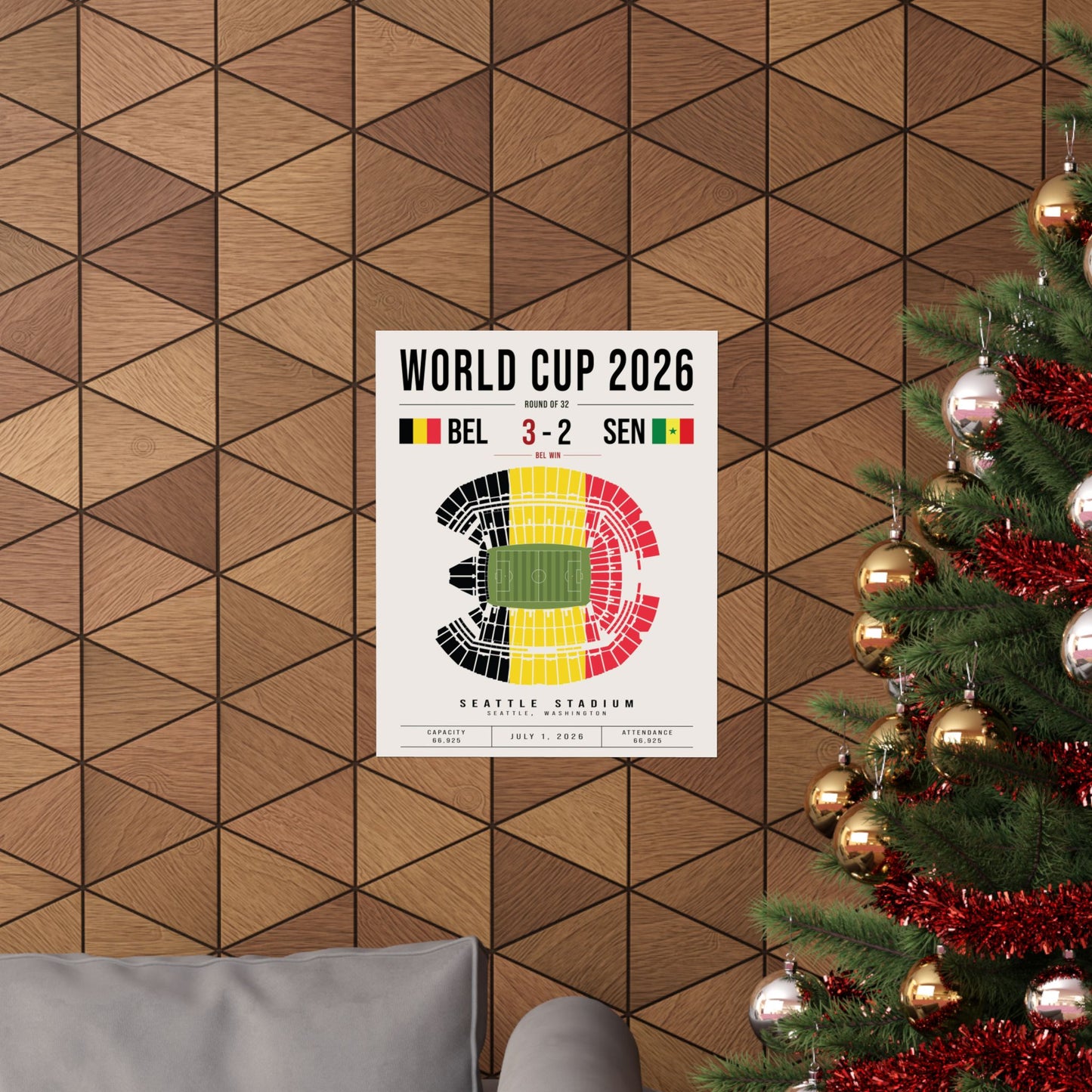 Belgium vs. Senegal World Cup Match Poster