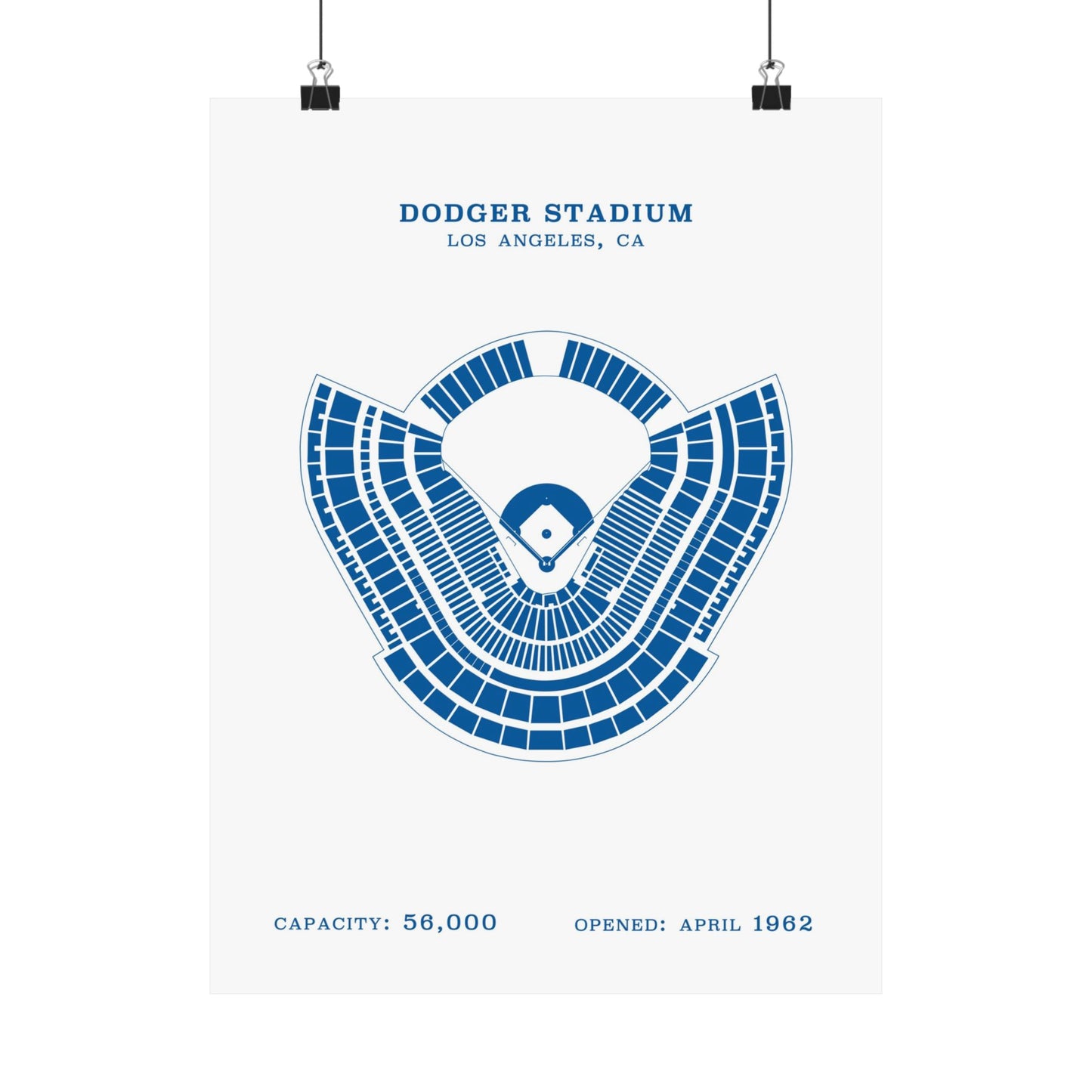 Dodger Stadium Poster | Classic Border