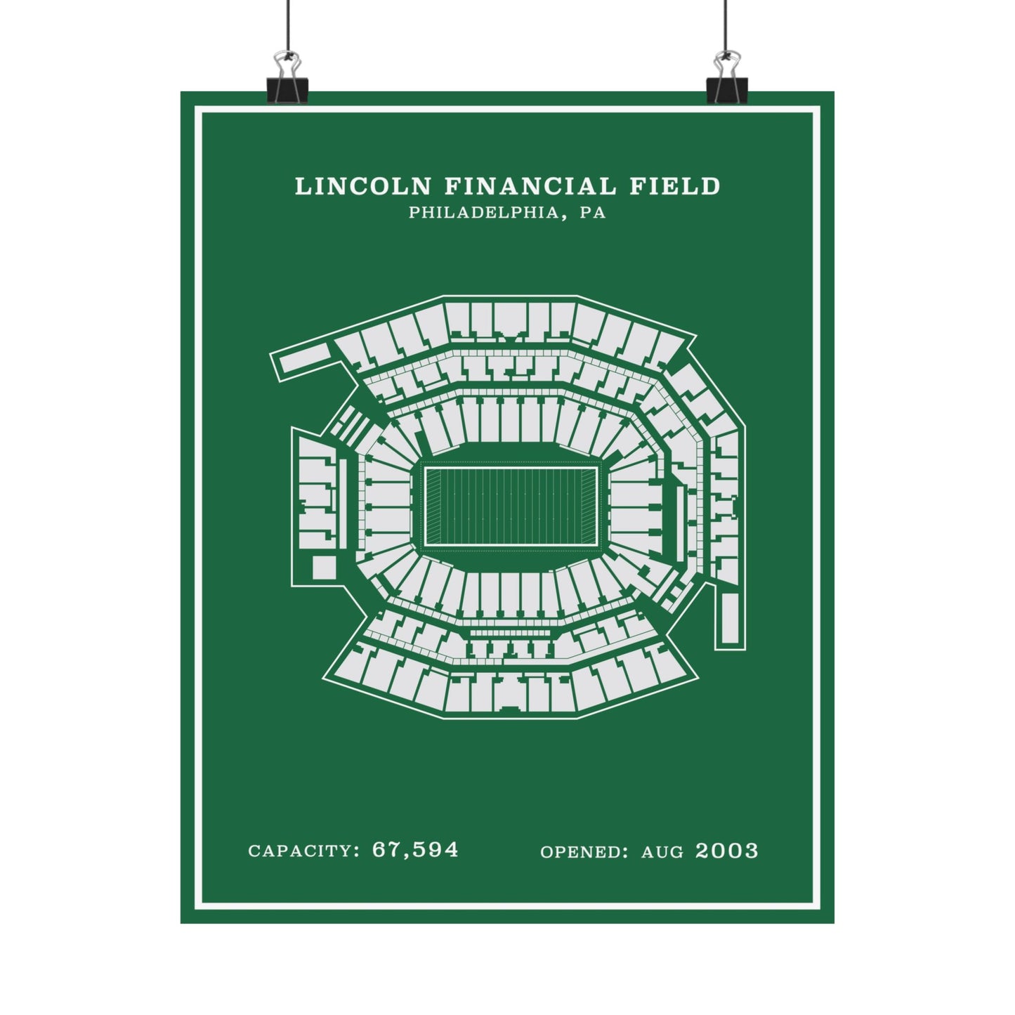 Lincoln Financial Stadium Poster | Modern Border