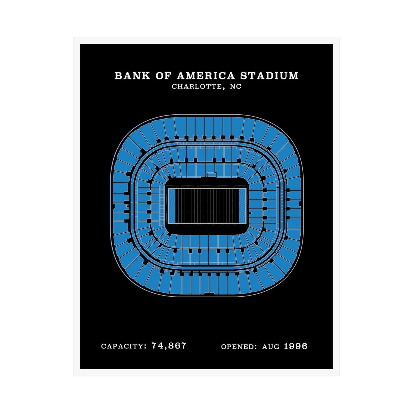 Bank of America Stadium Poster | Classic Border