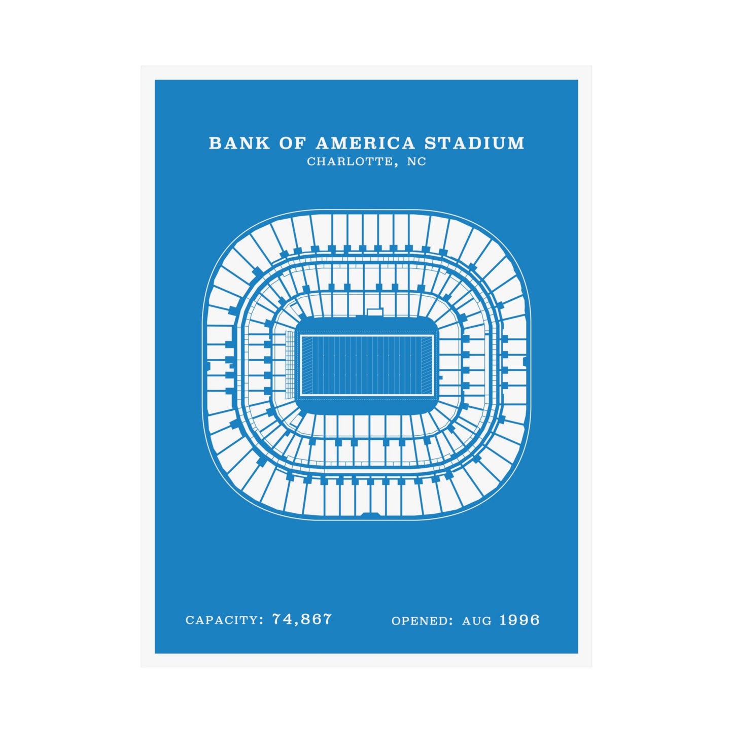 Bank of America Stadium Poster | Classic Border