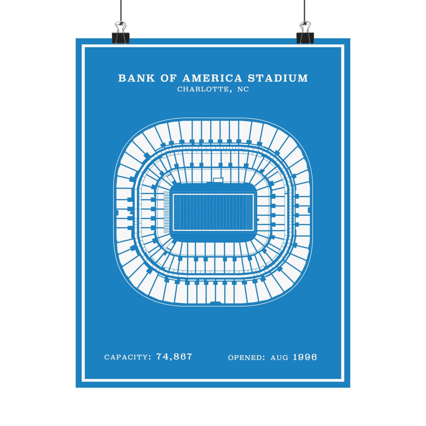 Bank of America Stadium Poster | Modern Border