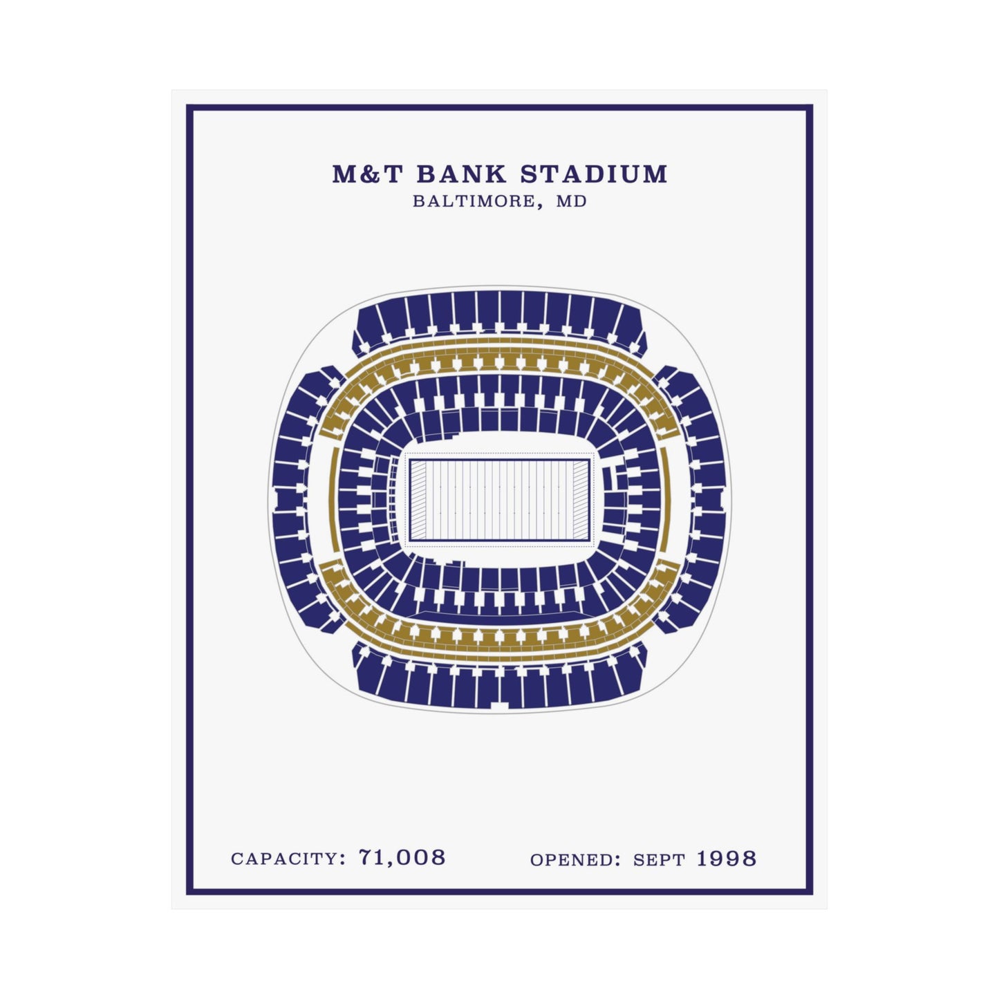 M&T Bank Stadium Poster | Modern Border