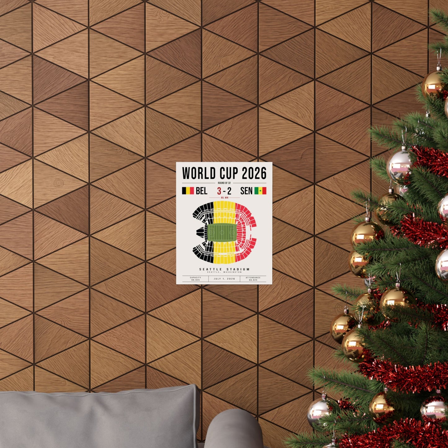 Belgium vs. Senegal World Cup Match Poster