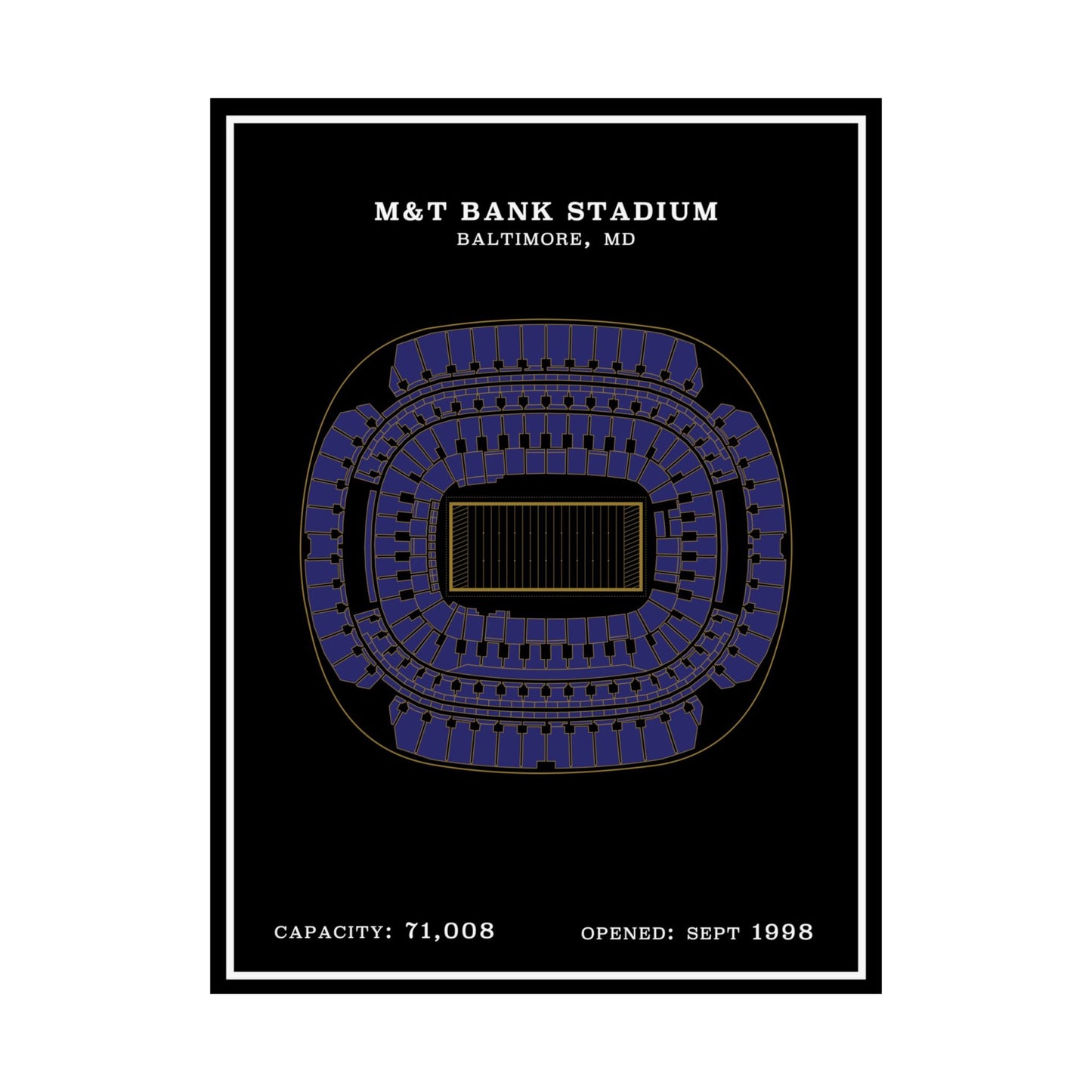 M&T Bank Stadium Poster | Modern Border