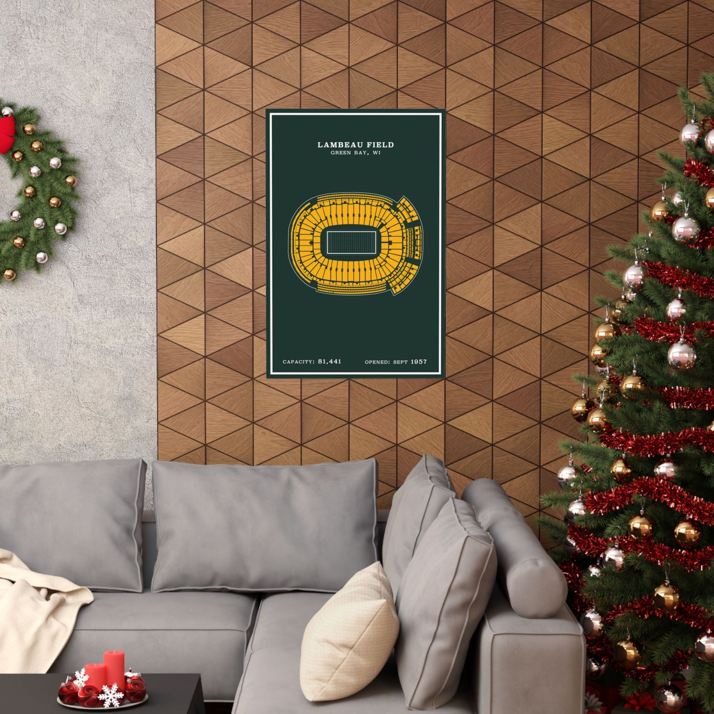 Lambeau Field Poster | Green Modern