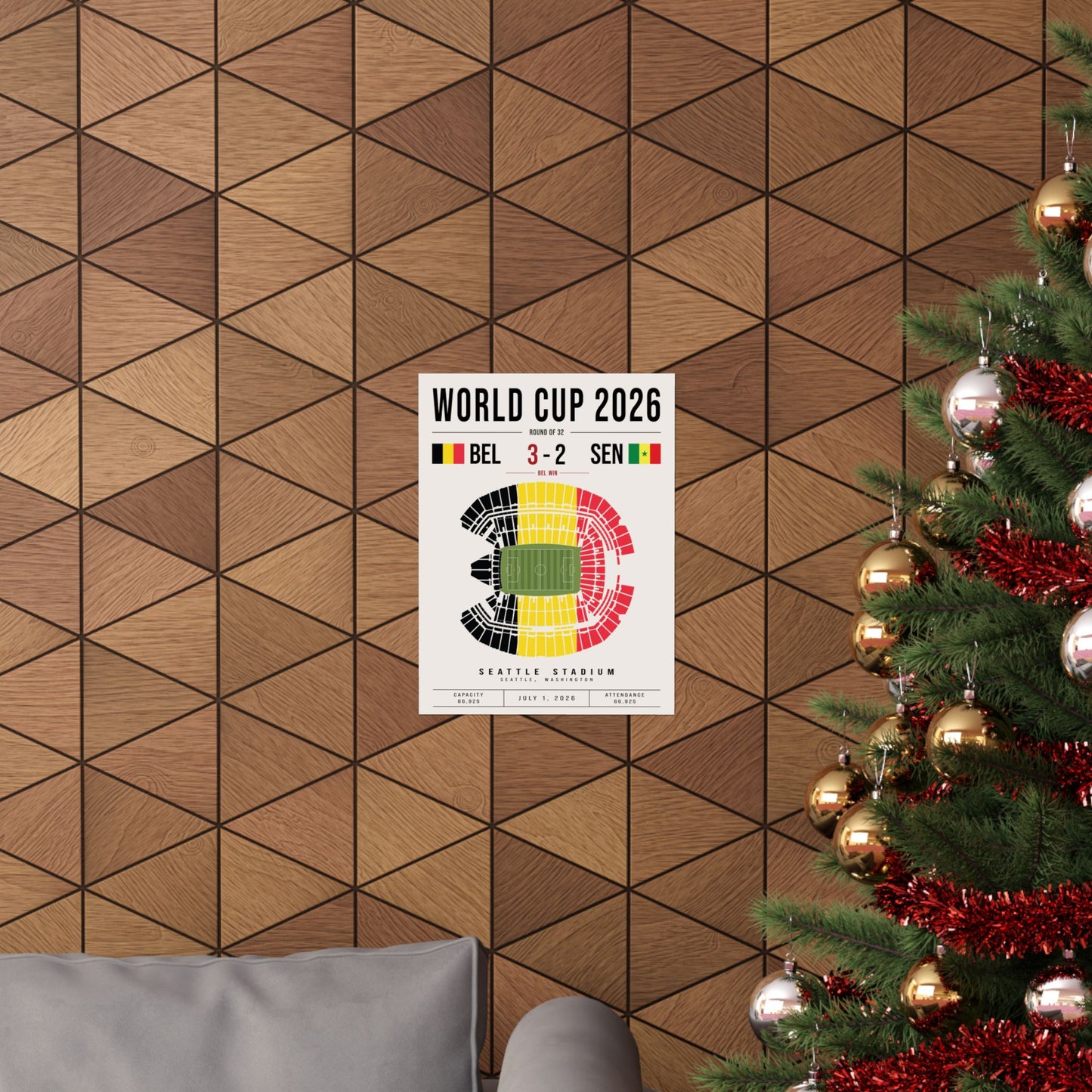 Belgium vs. Senegal World Cup Match Poster
