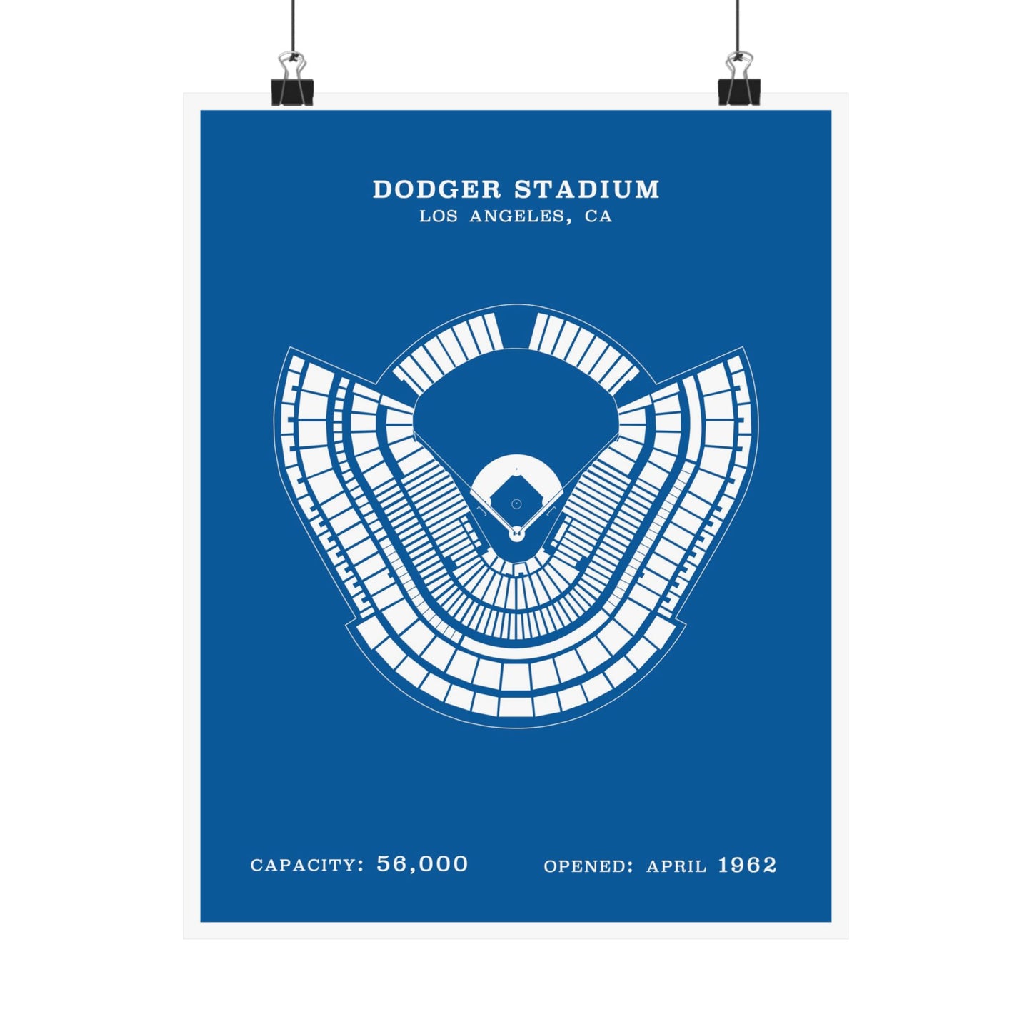 Dodger Stadium Poster | Classic Border