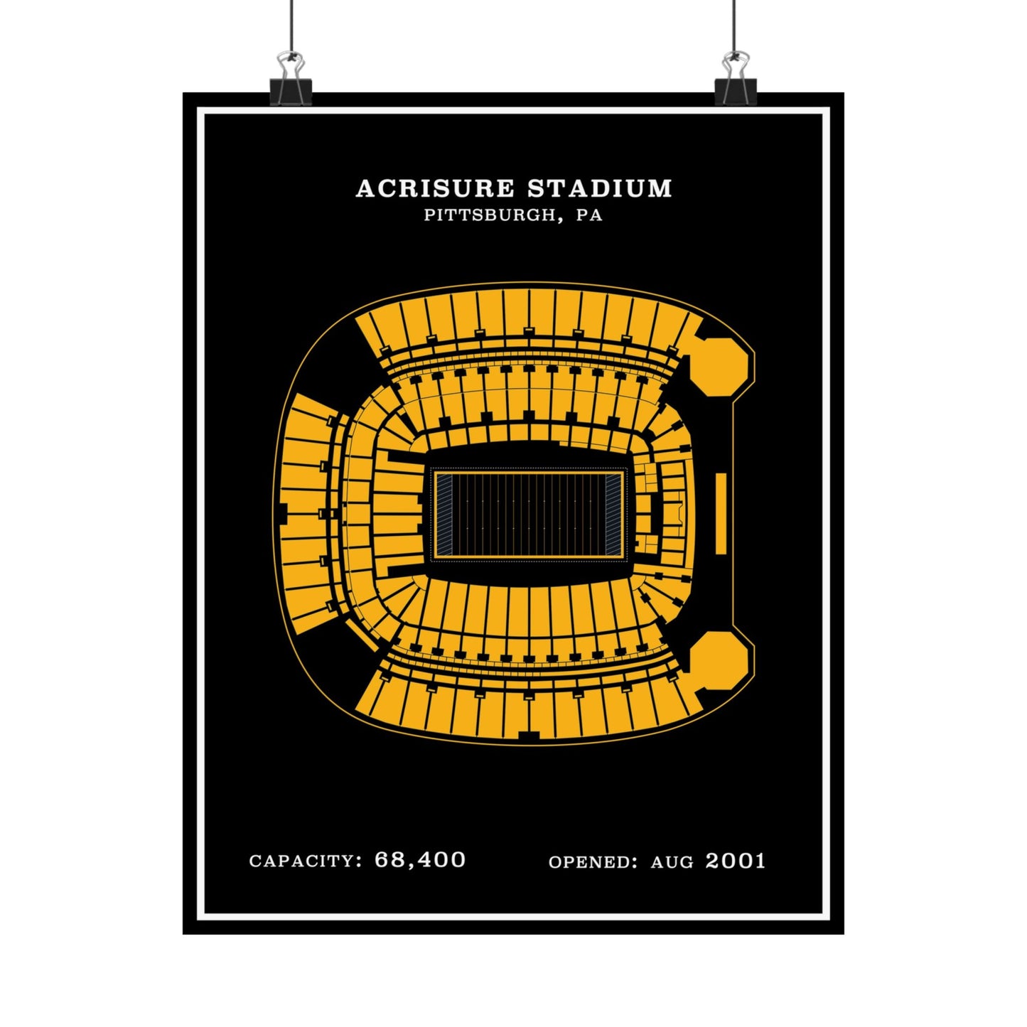 Acrisure Stadium Poster | Modern Border