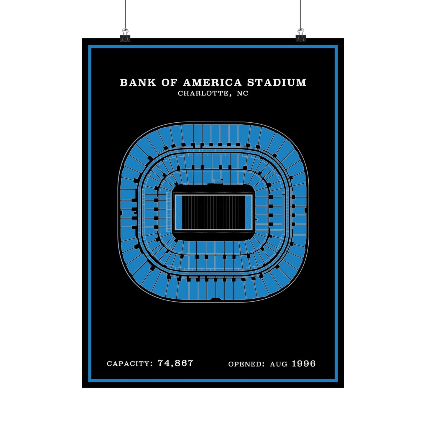 Bank of America Stadium Poster | Modern Border
