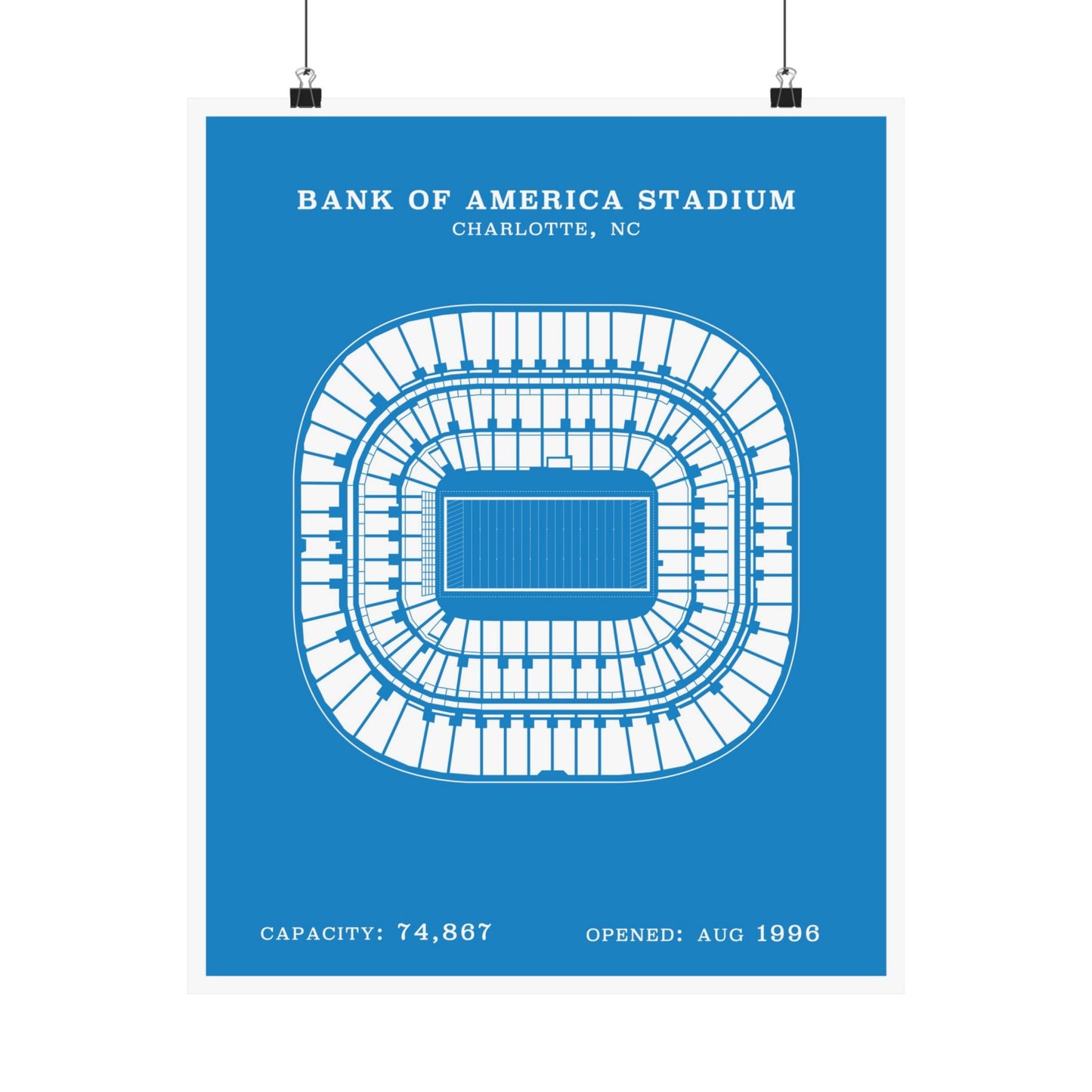 Bank of America Stadium Poster | Classic Border