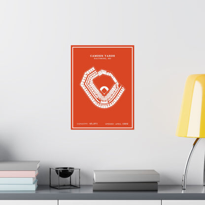 Camden Yards Stadium Poster | Modern Border