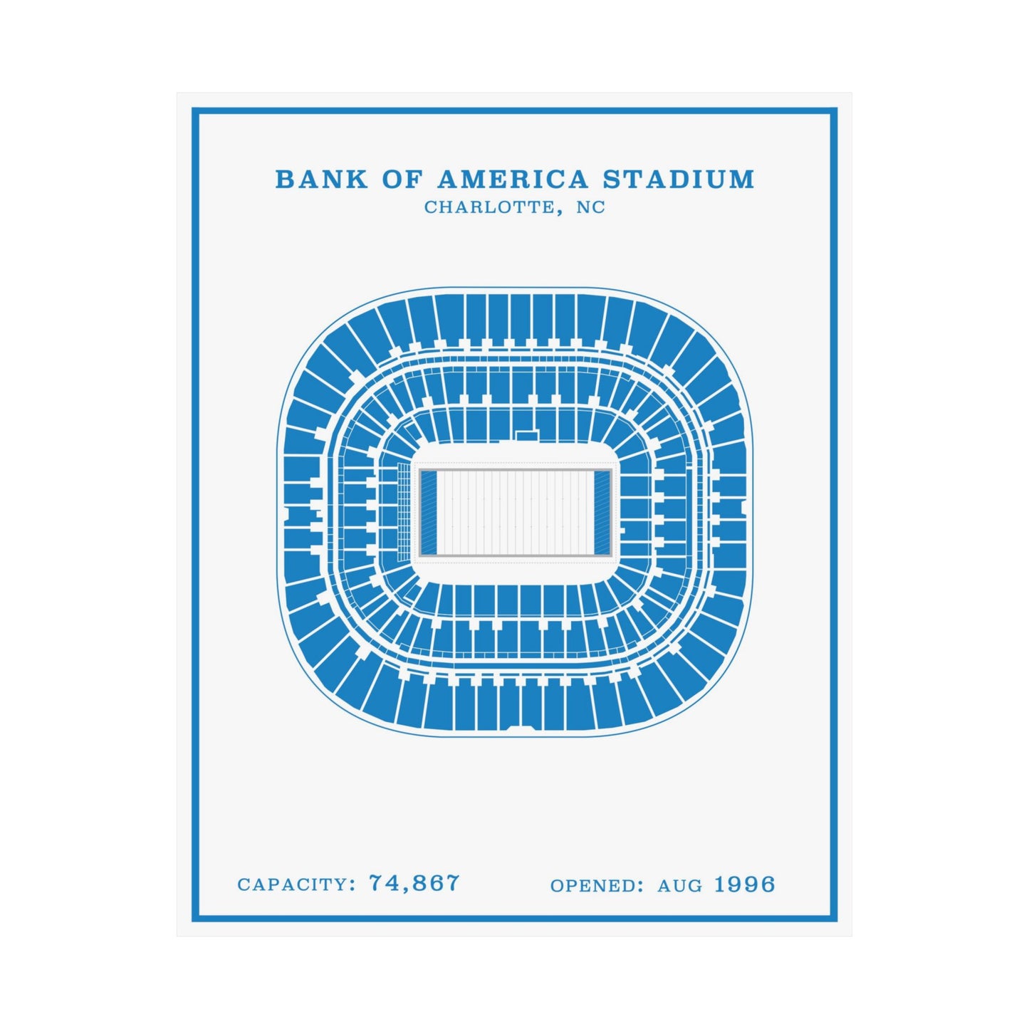Bank of America Stadium Poster | Modern Border