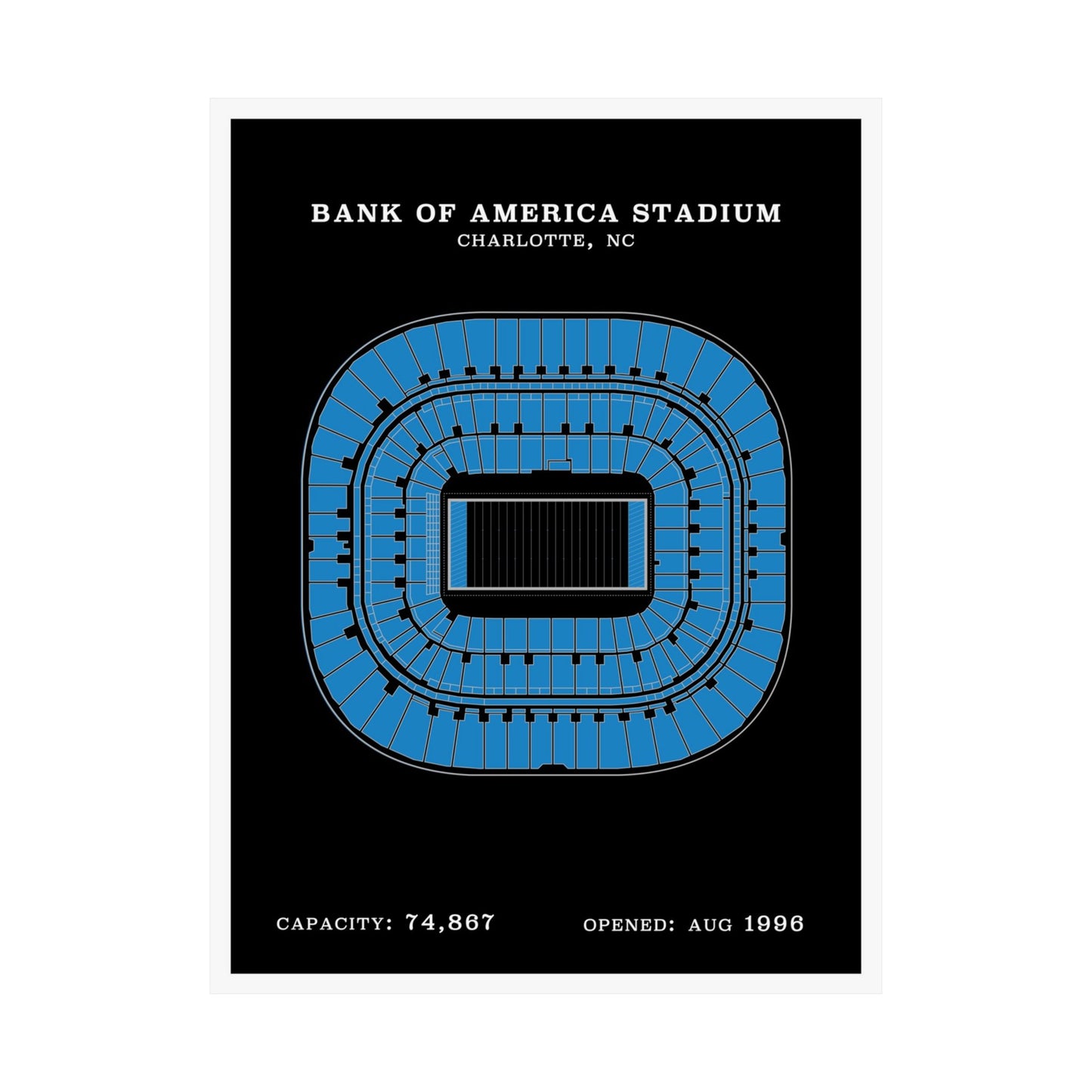 Bank of America Stadium Poster | Classic Border