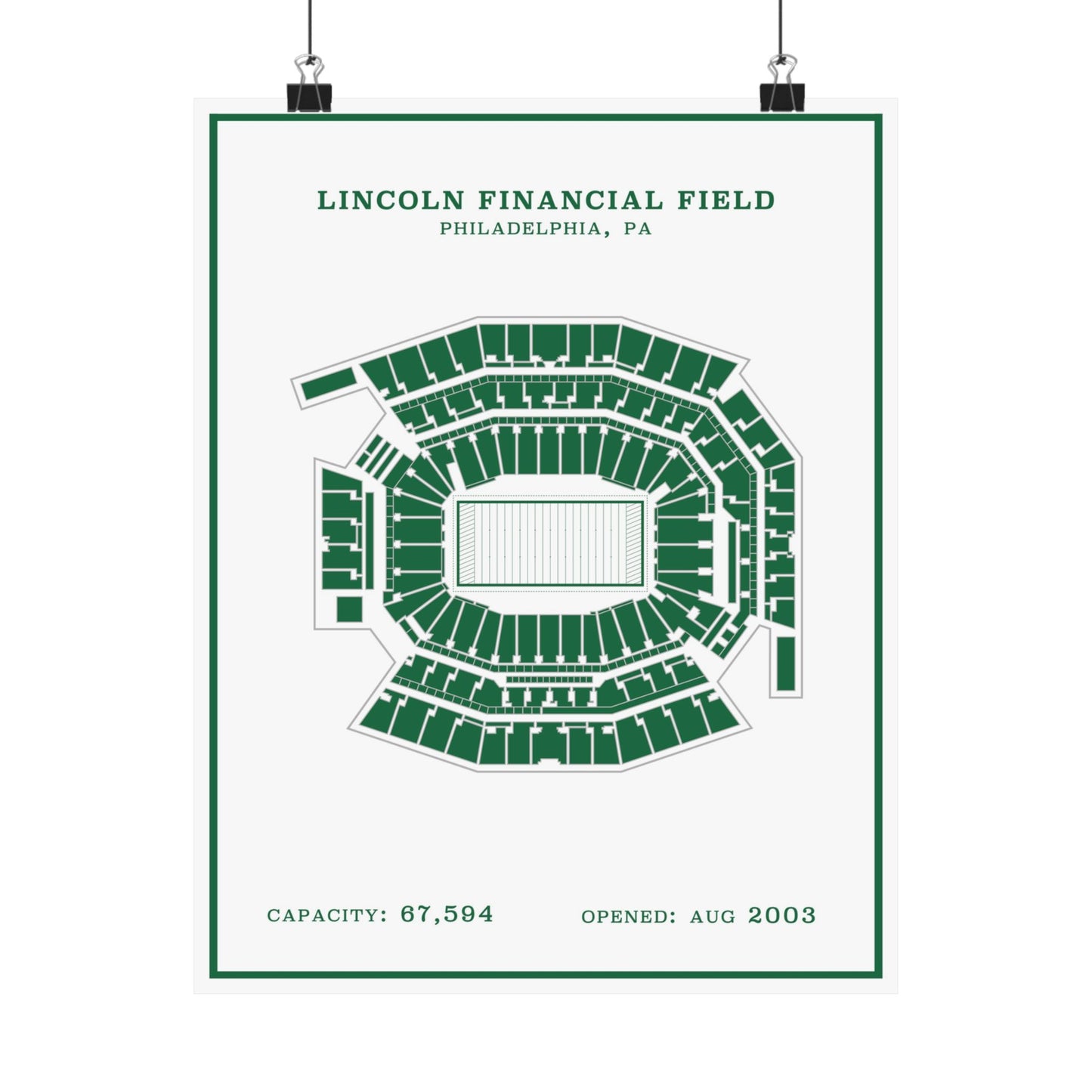 Lincoln Financial Stadium Poster | Modern Border