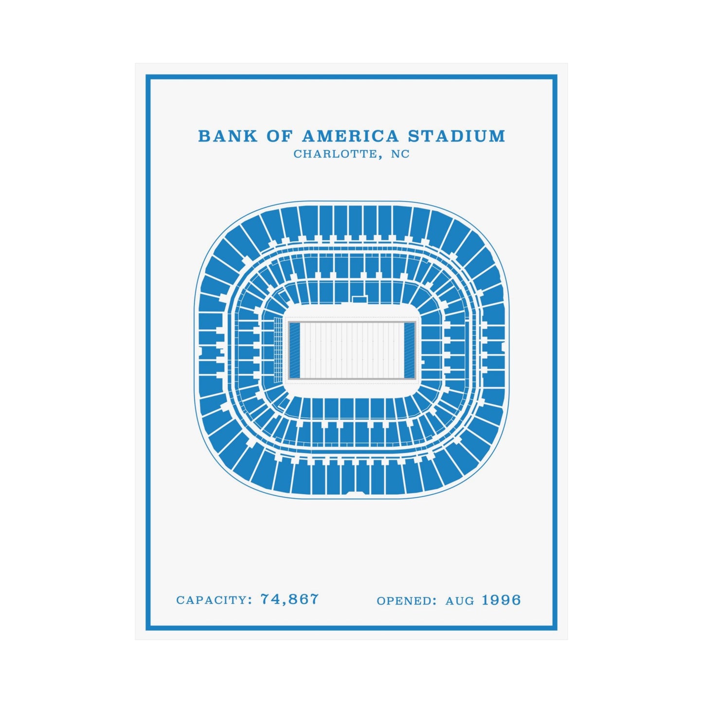 Bank of America Stadium Poster | Modern Border