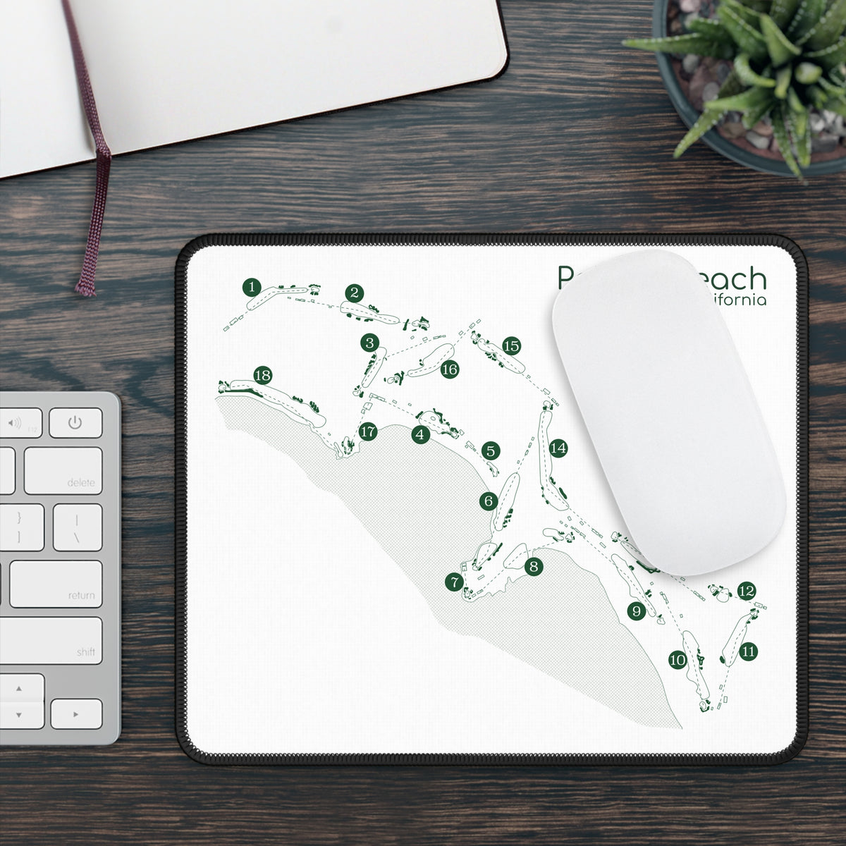 Pebble Beach Golf Course Map Mouse Pad