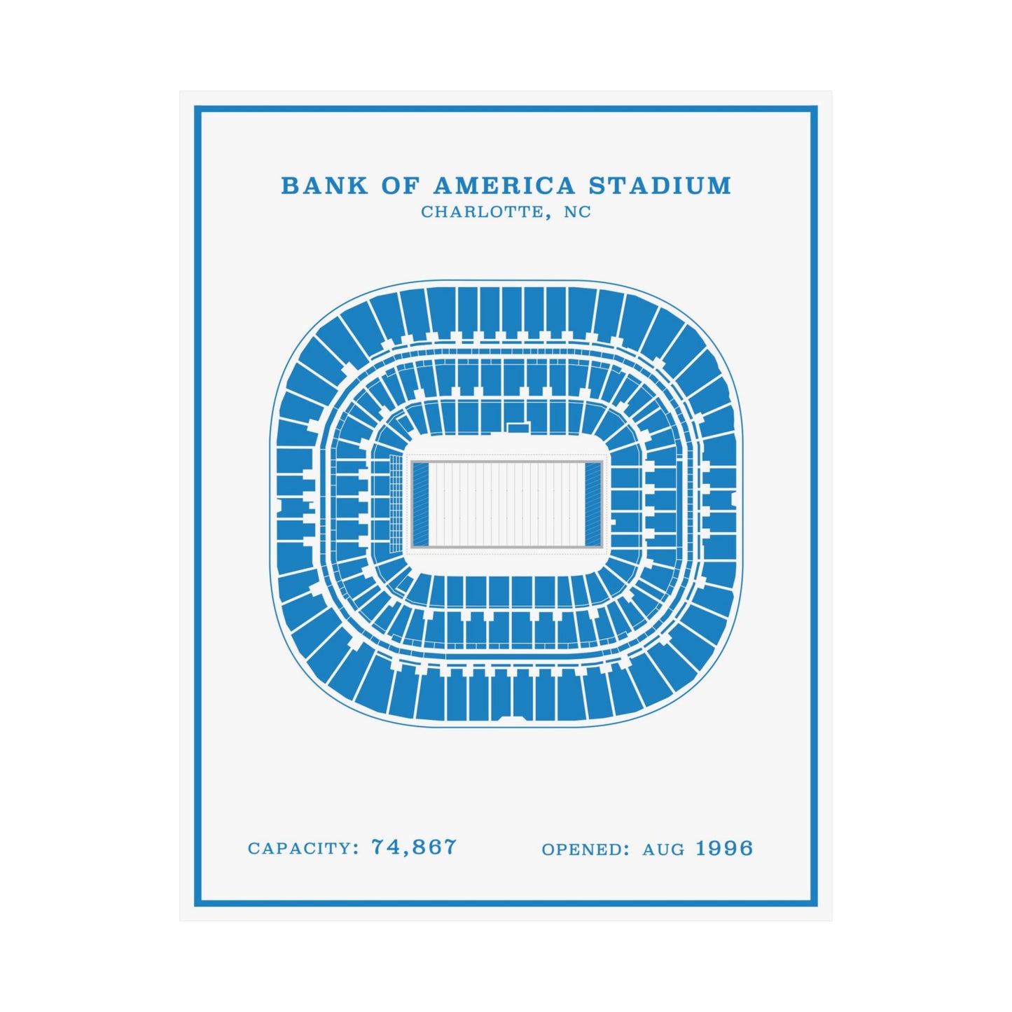 Bank of America Stadium Poster | Modern Border