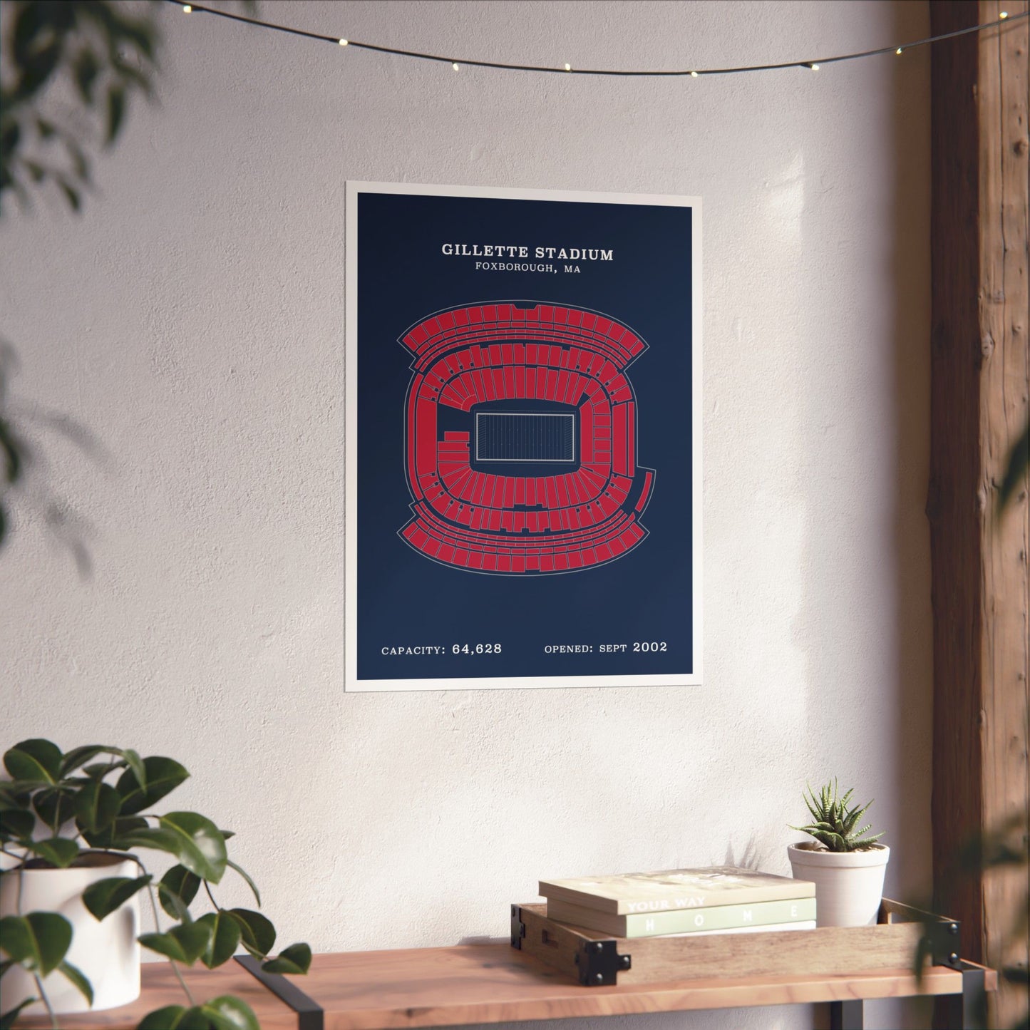 Gillette Stadium Poster | Classic Border