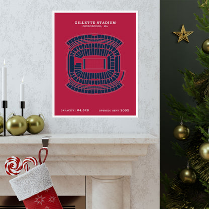 Gillette Stadium Poster | Classic Border