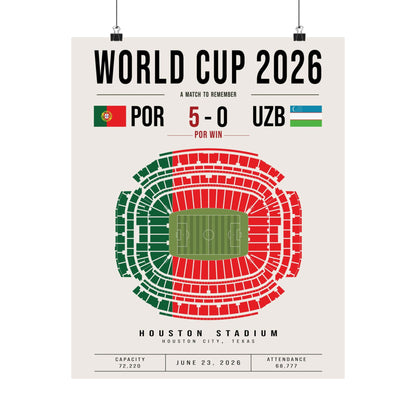 Portugal vs. Uzbekistan World Cup Match Poster