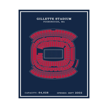 Gillette Stadium Poster | Modern Border