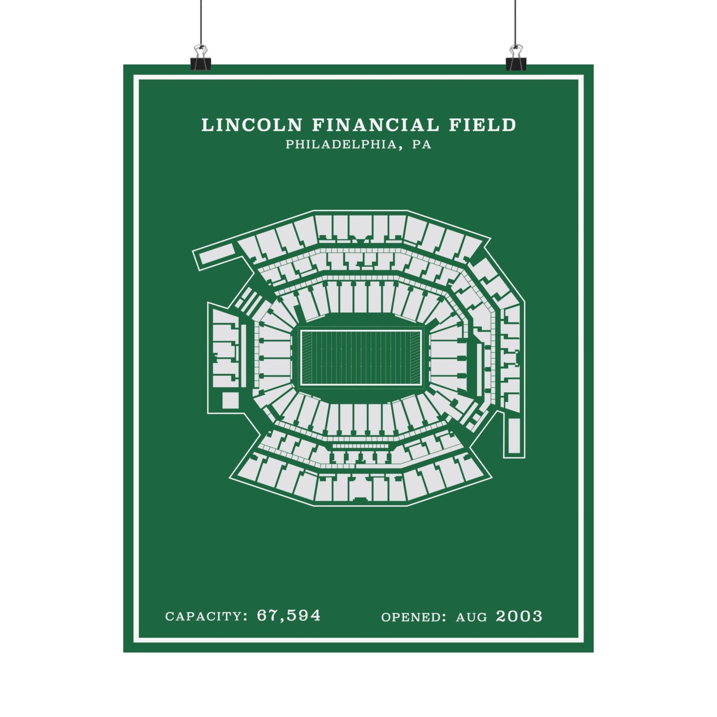 Lincoln Financial Stadium Poster | Modern Border