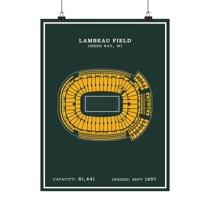 Lambeau Field Poster | Green Modern