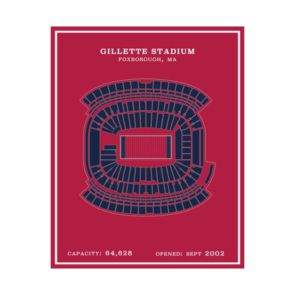 Gillette Stadium Poster | Modern Border