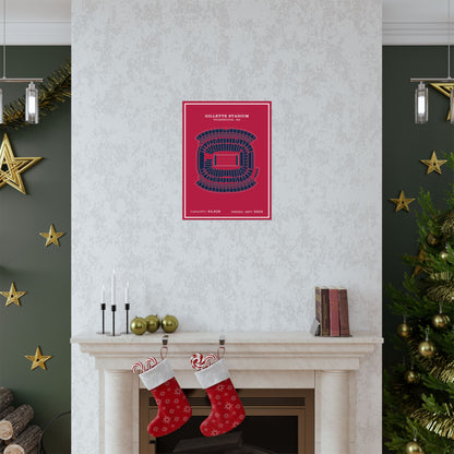Gillette Stadium Poster | Modern Border