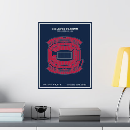 Gillette Stadium Poster | Modern Border