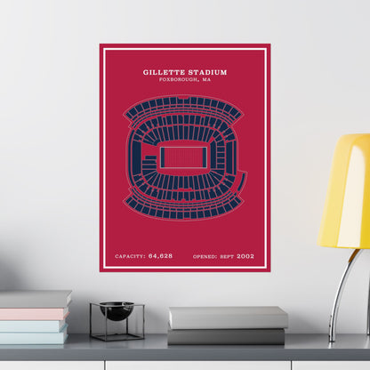 Gillette Stadium Poster | Modern Border