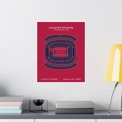 Gillette Stadium Poster | Classic Border