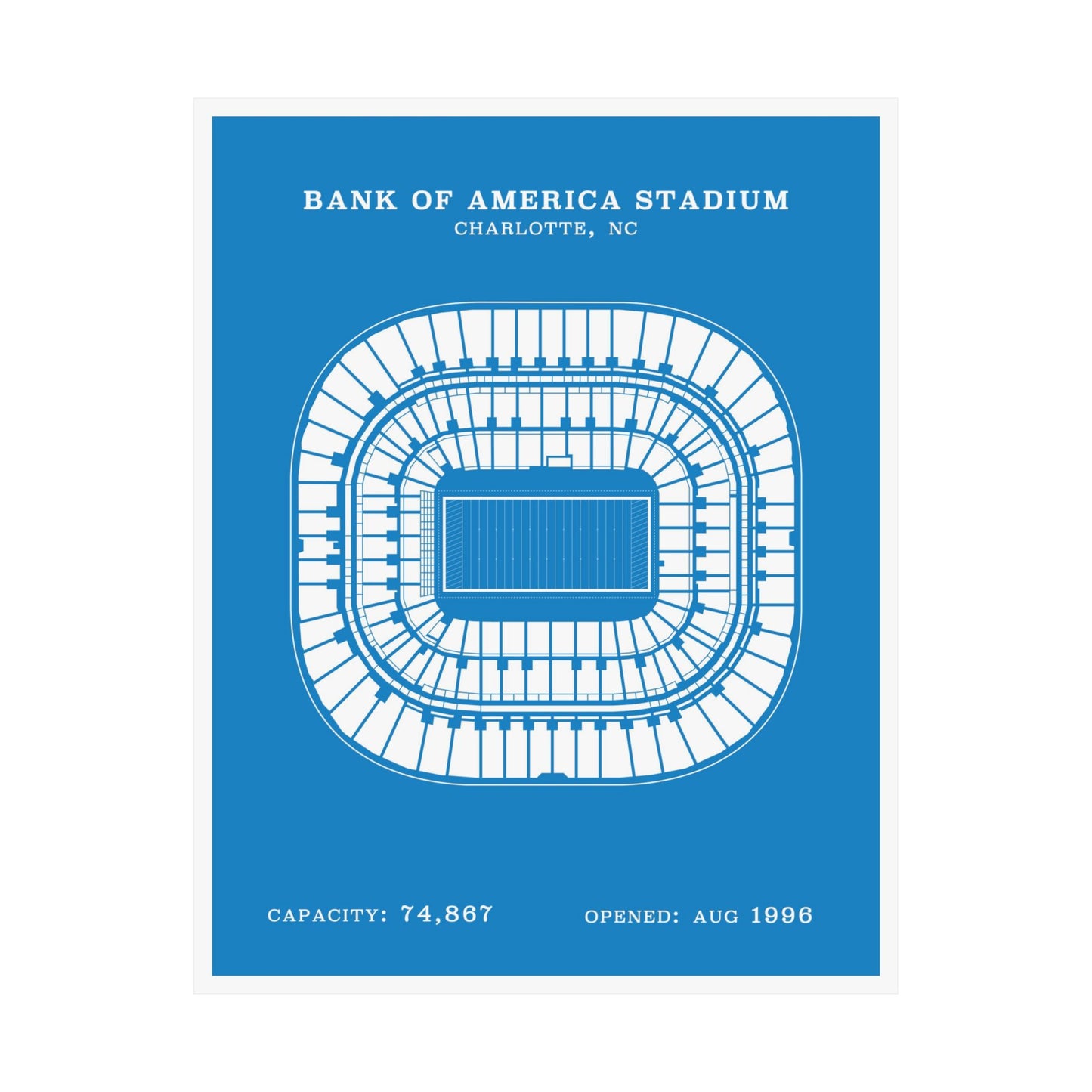 Bank of America Stadium Poster | Classic Border