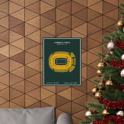 Lambeau Field Poster | Green Modern