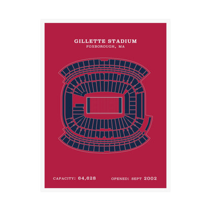 Gillette Stadium Poster | Classic Border