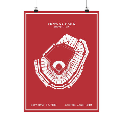 Fenway Park Stadium Poster | Modern Border