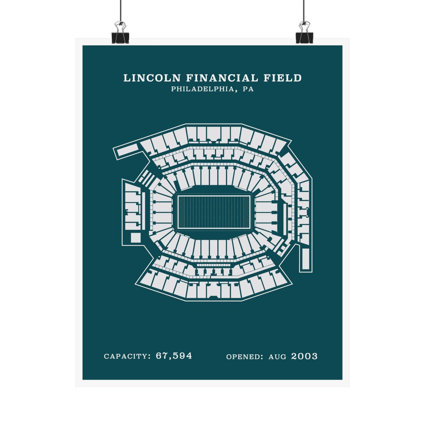 Lincoln Financial Stadium Poster | Classic Border